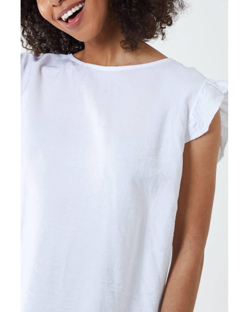 Blue Vanilla Gray Short Sleeve Round Neck Top