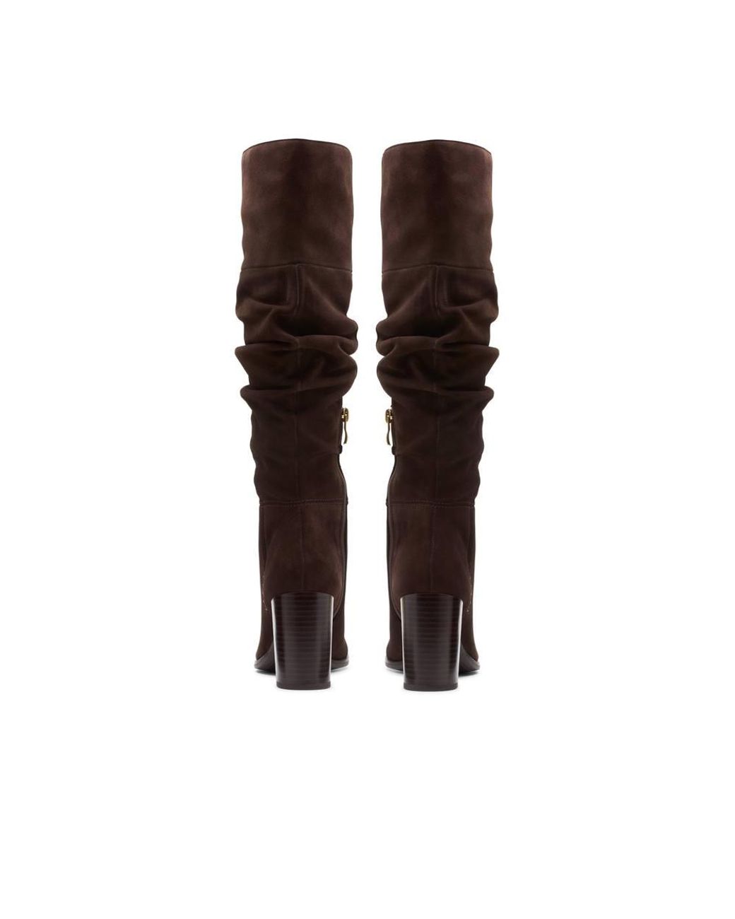 Clarks Brown Freva 85 Slouch Dark Suede Knee High Boots