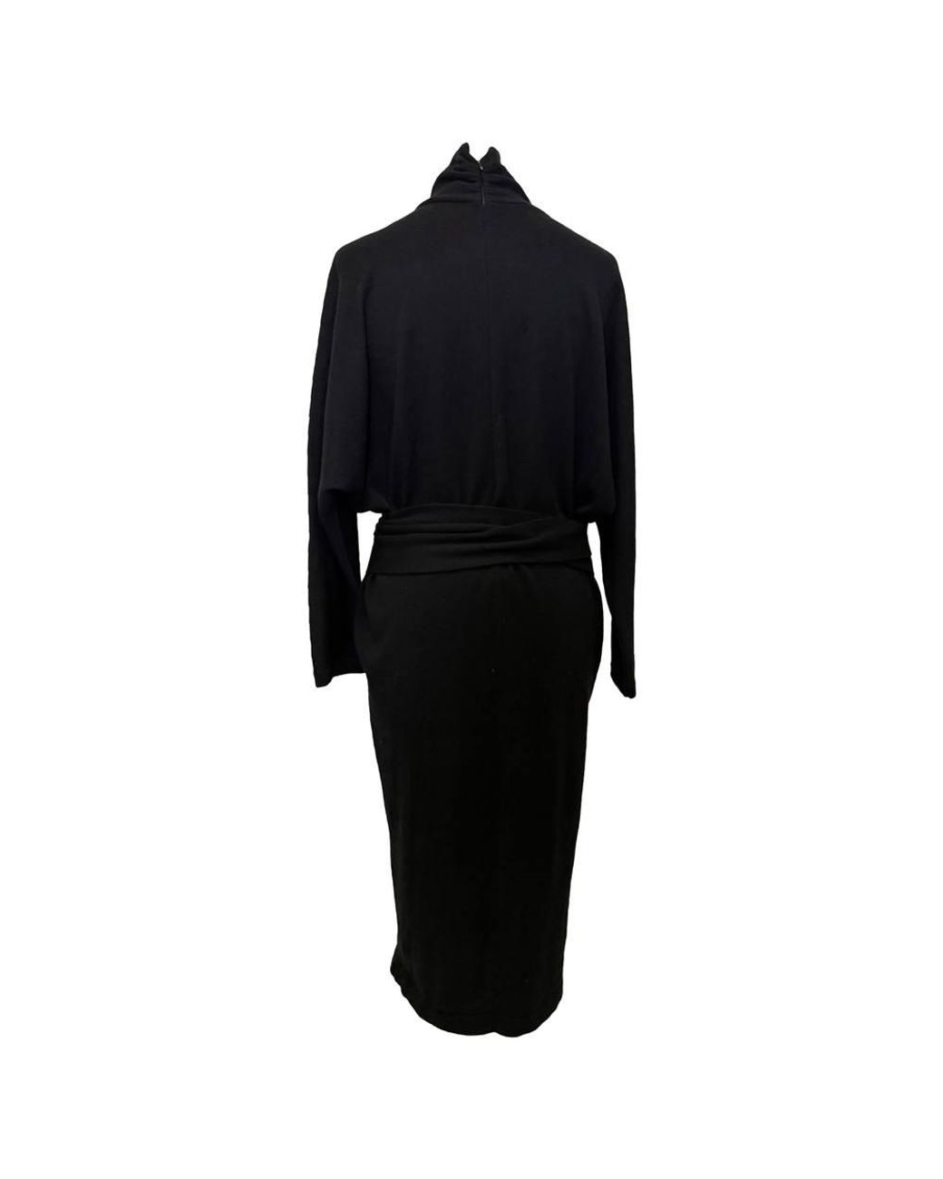 Tom Ford Black Preloved Cutout Turtleneck Midi Dress