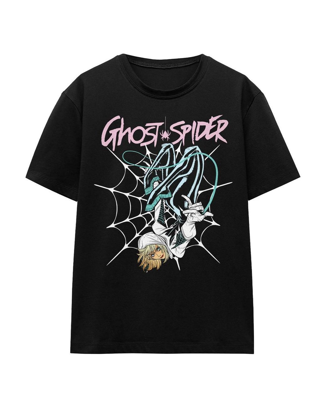 Marvel Black Spiderman Ghost Spider Neon Web T-Shirt