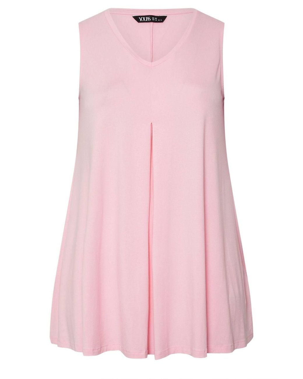 Yours Pink Pleat Front Vest Top