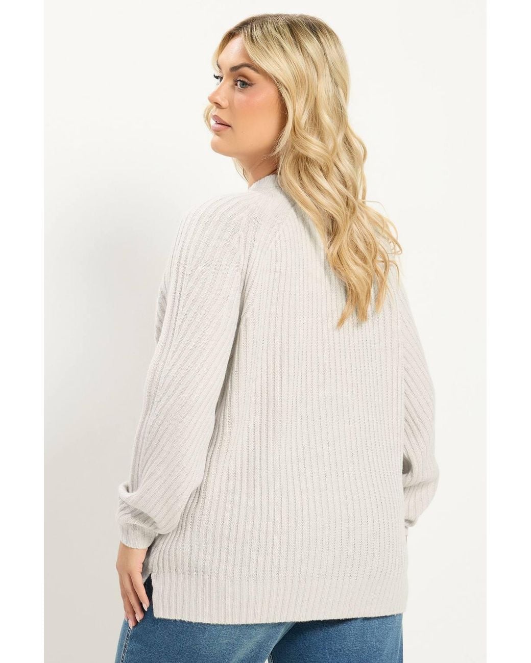 Yours White Stitch Detail Jumper