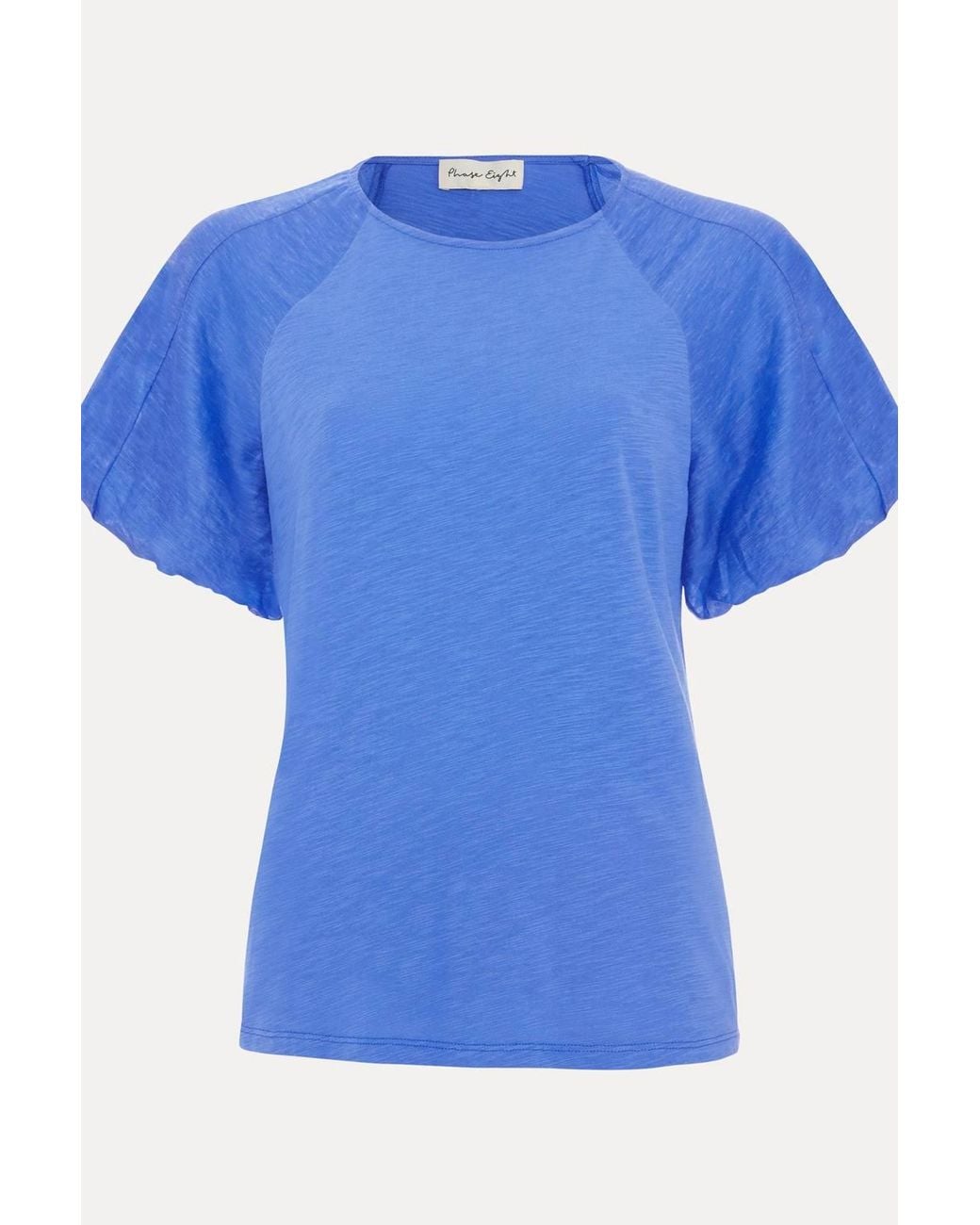 Phase Eight Blue Tate Puff Sleeve Top