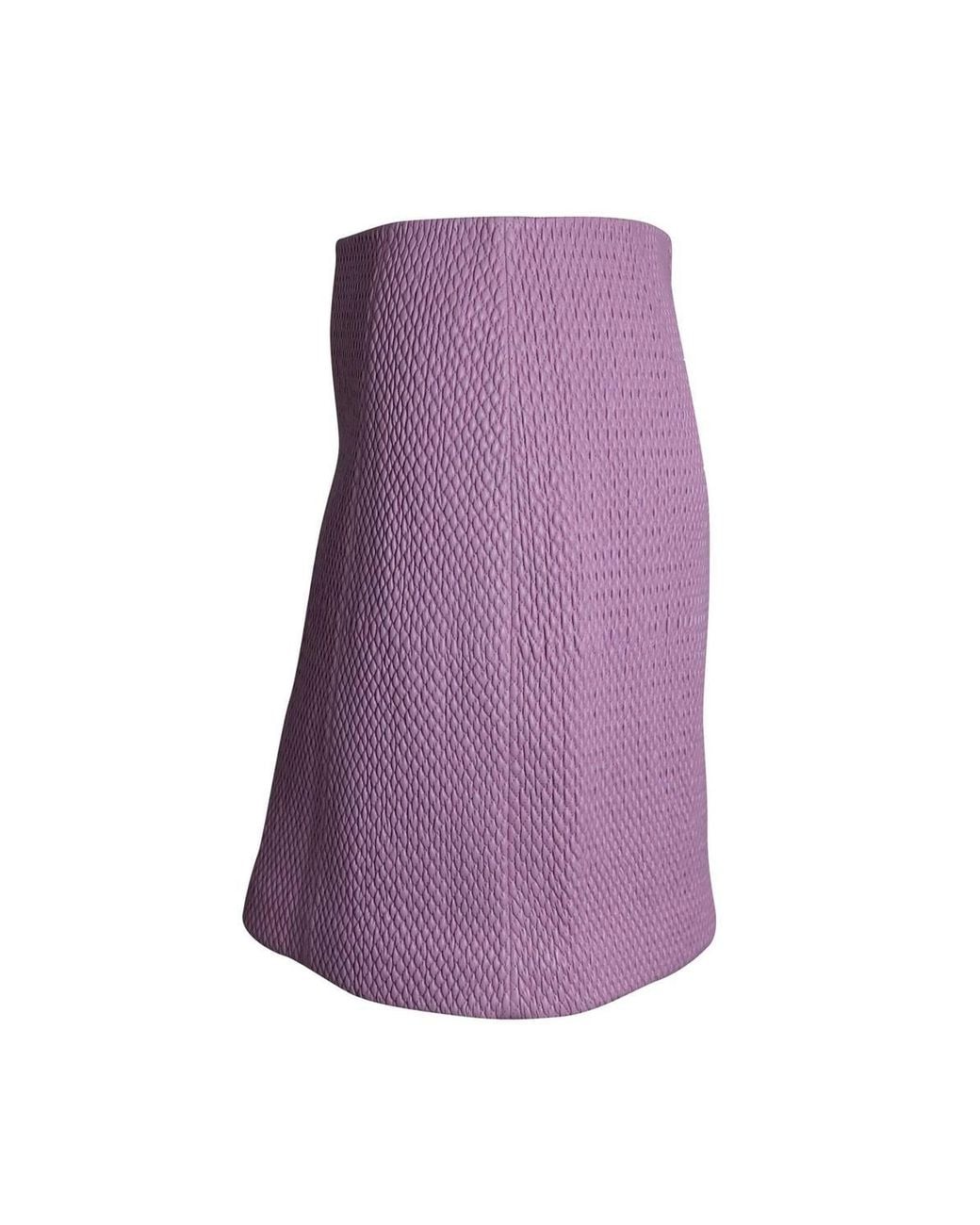 Bottega Veneta Purple Preloved Quilted Skirt
