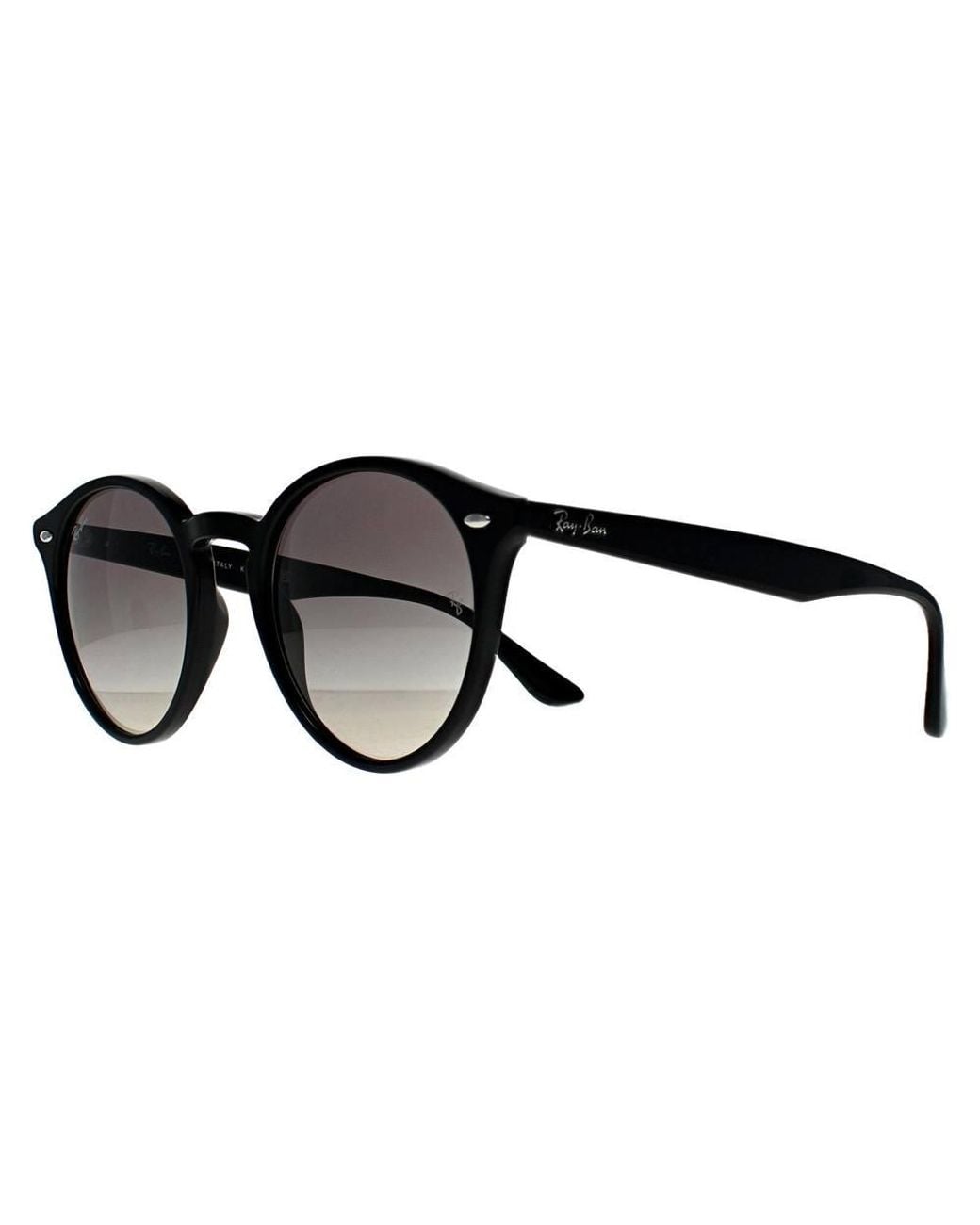 Ray-Ban Black Round Polished Gradient 2180