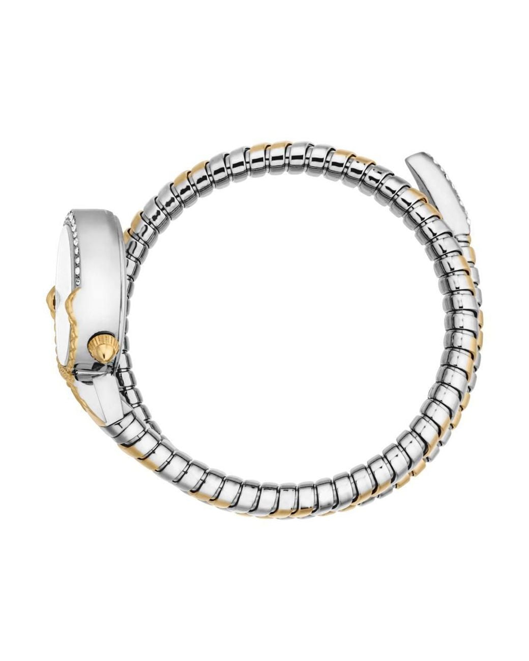 Just Cavalli Metallic Snake Watch, Two Tone & Color Diamond