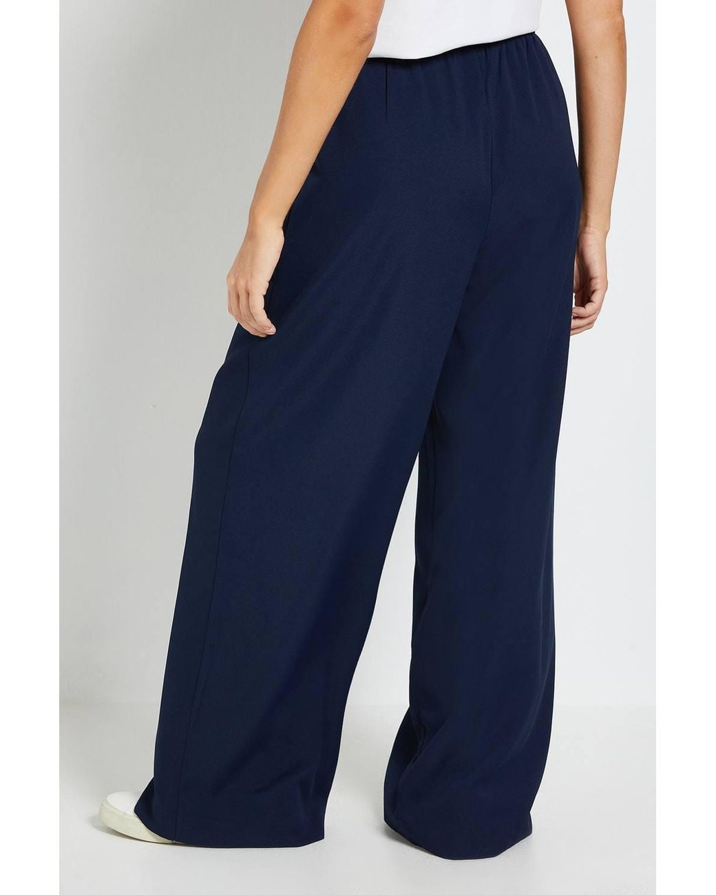 Dorothy Perkins Blue Tie Waist Wide Leg Trouser