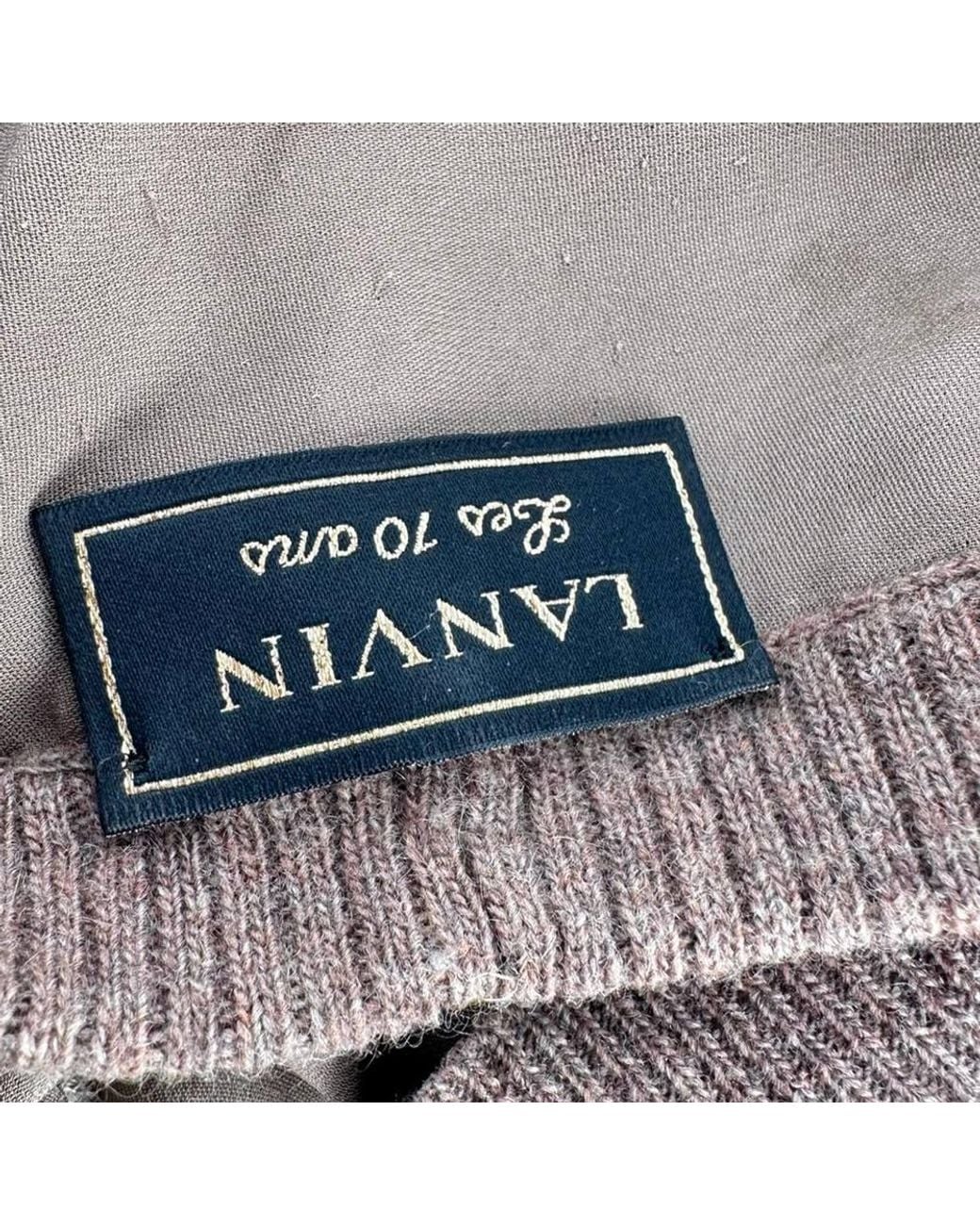 Lanvin Purple Preloved Short-Sleeve Crew Neck Knitted Top