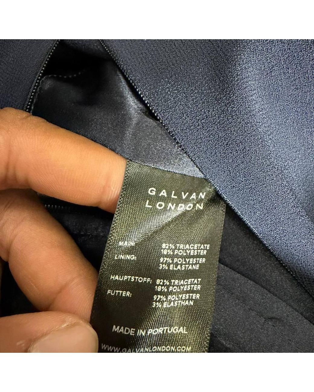 Galvan Blue Preloved Off-Shoulder Flared Jumpsuit