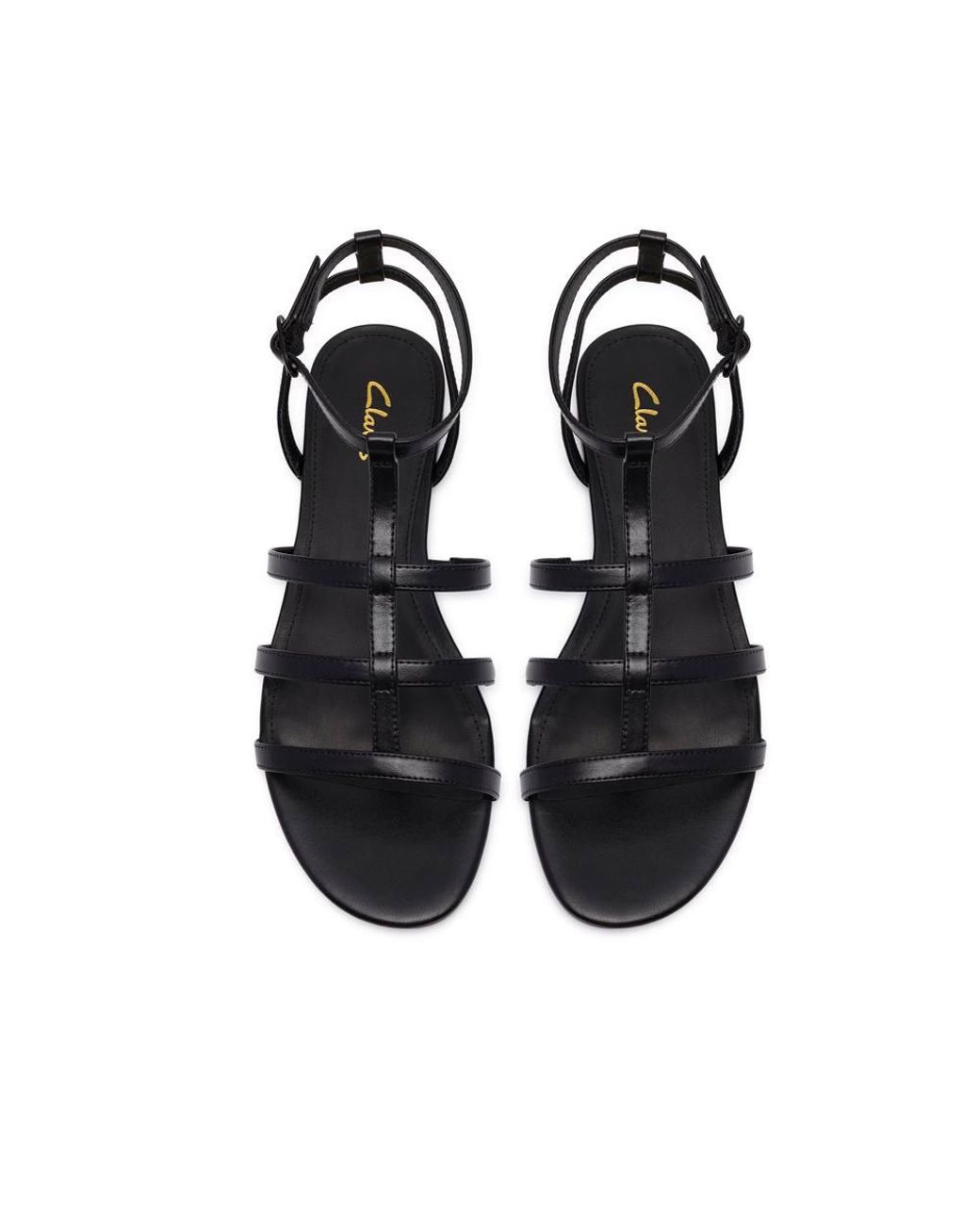 Clarks Black Kediri Glad Flat Sandals