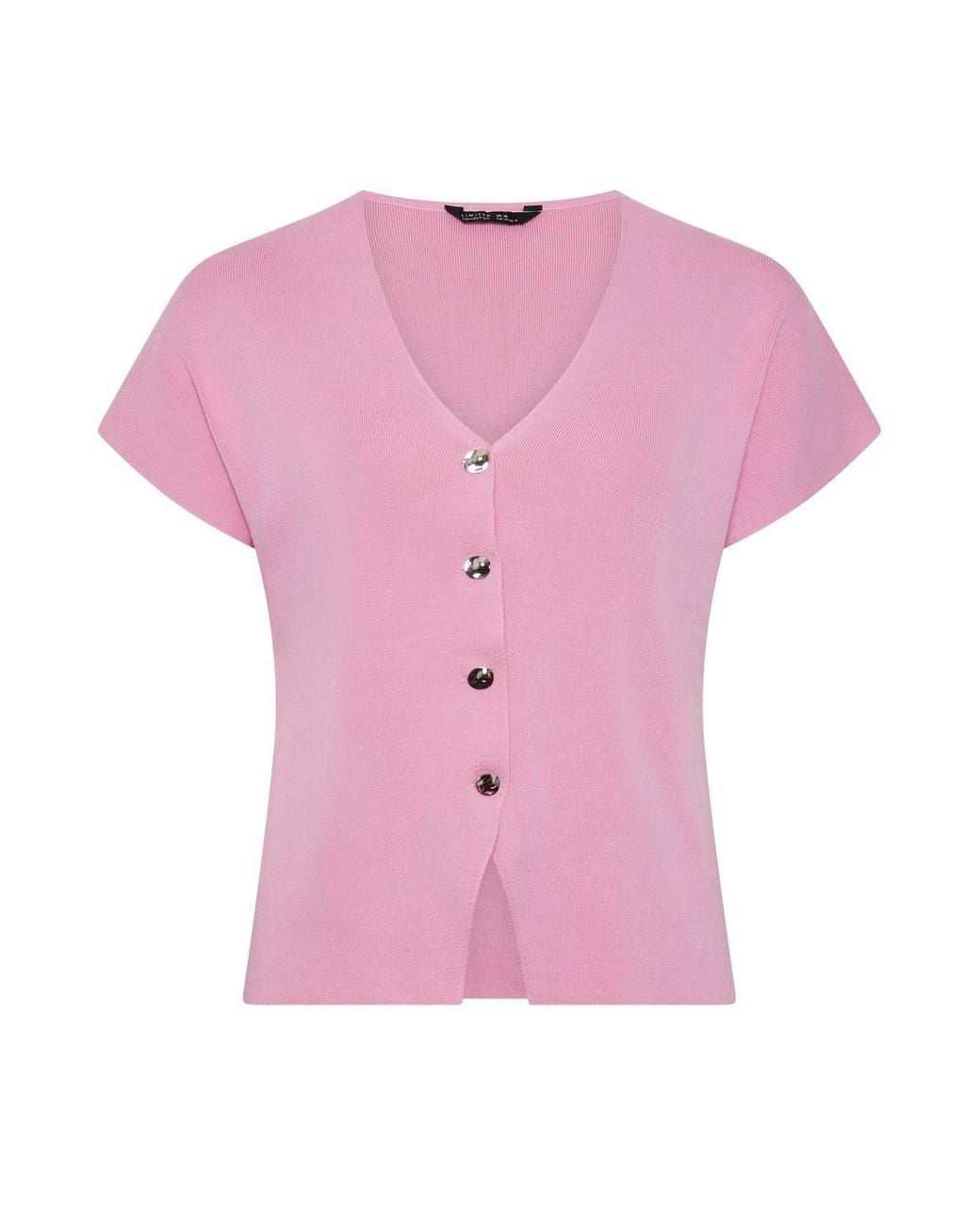 Yours Pink Short Sleeve Knitted Top