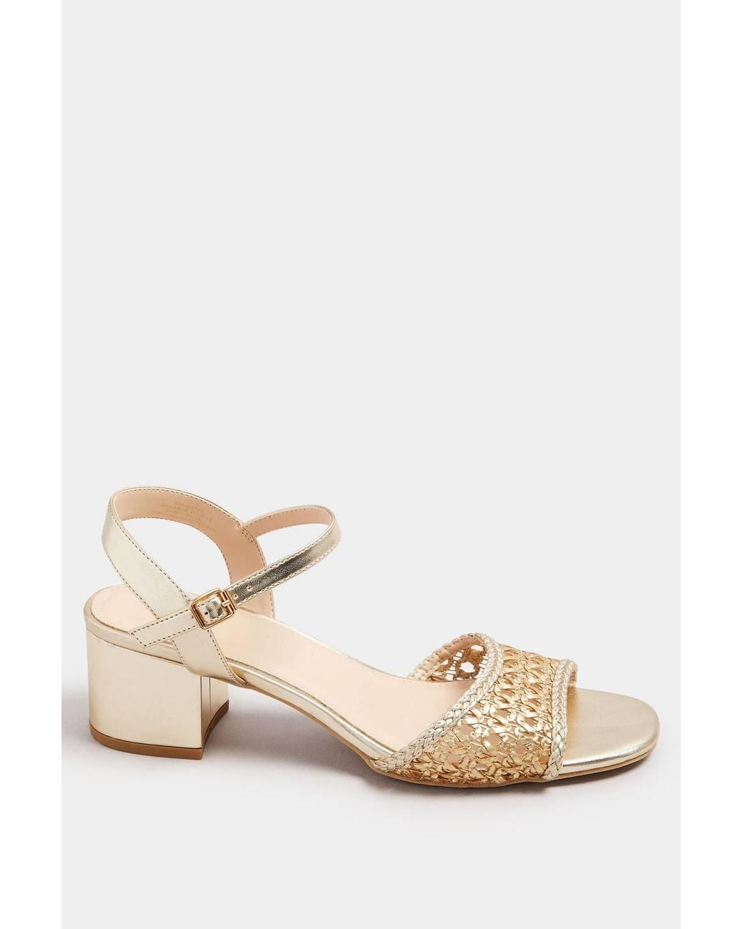 Long Tall Sally Natural Woven Strap Block Heels