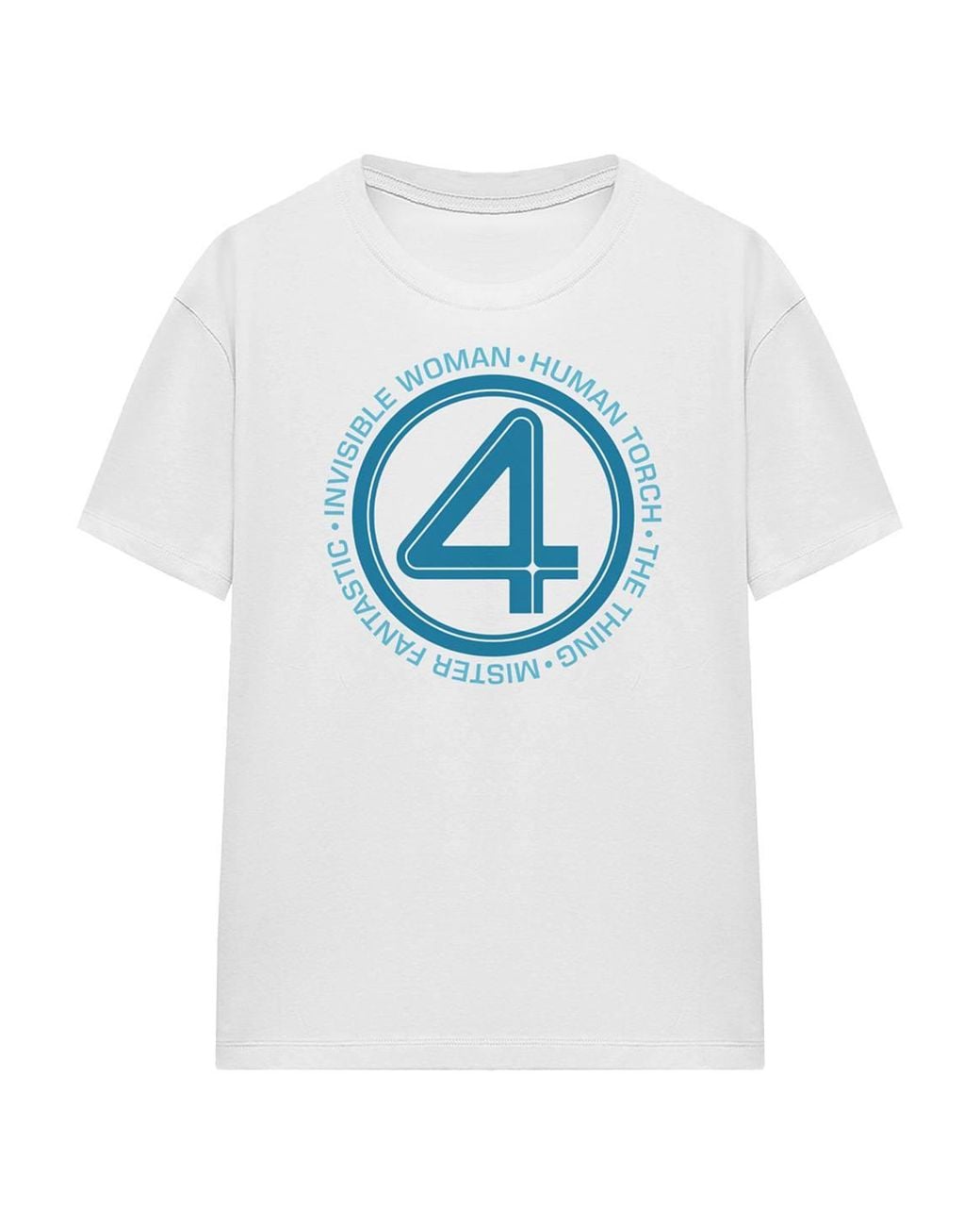Marvel White Fantastic Four Superhero Team T-Shirt
