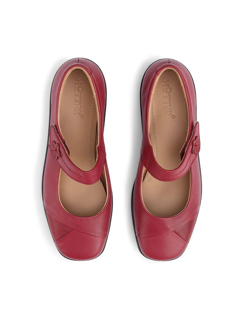 Hotter Red Wide Fit 'Truly' Mary Janes