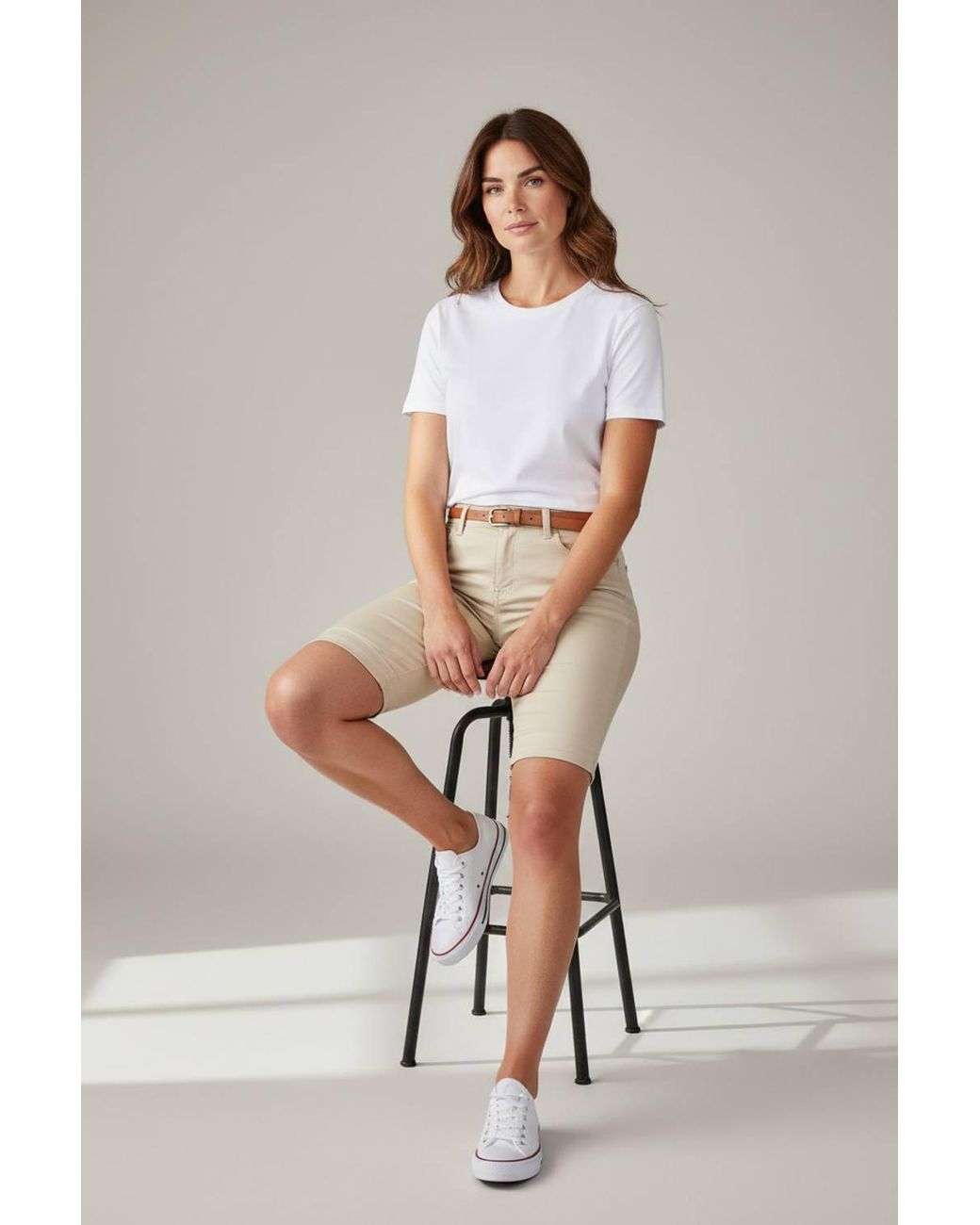 Paulo Due Natural Bermuda Chino Shorts