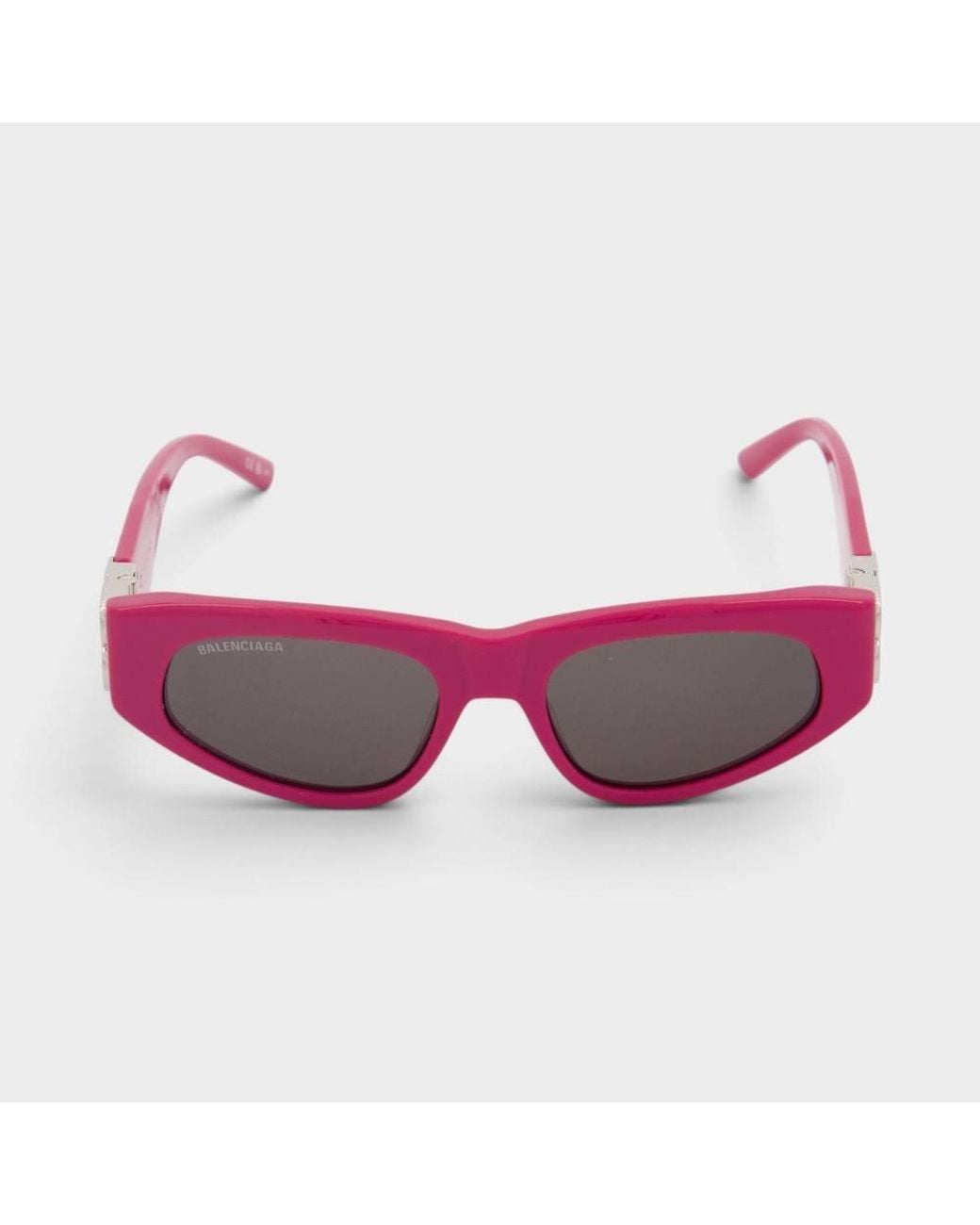 Balenciaga Pink Logo Plaque Cat Eye Sunglasses