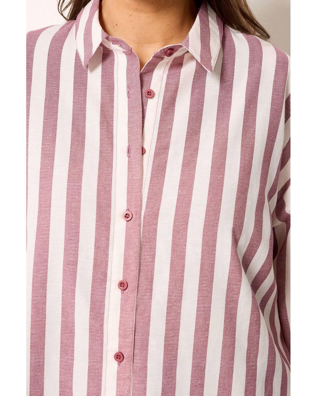 Yours Red Stripe Linen Shirt
