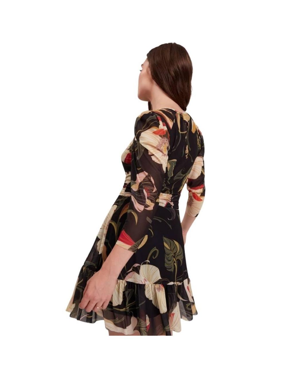 Ted Baker Black Skater Long Sleeve Round Neck Regular Fit Mini Dress