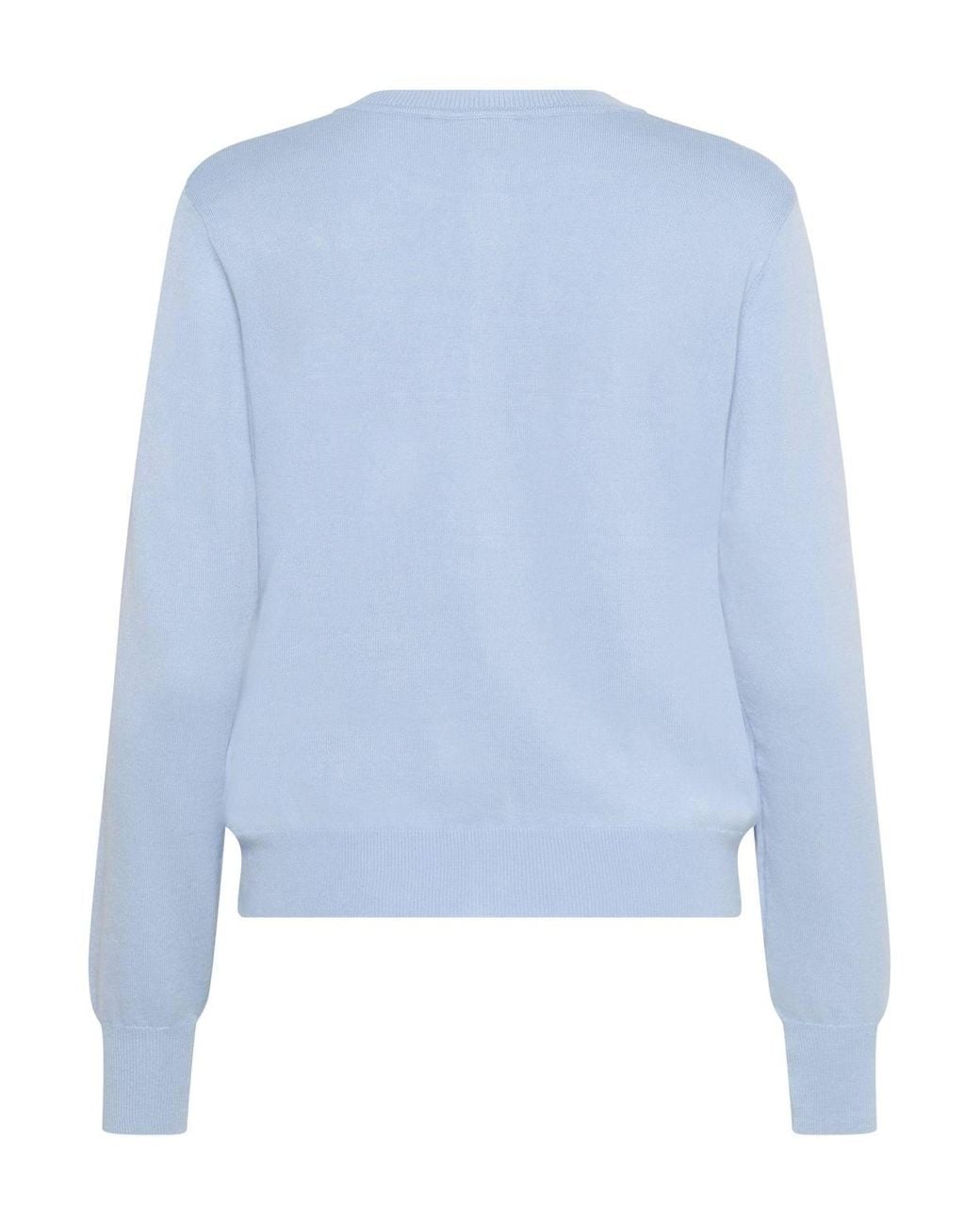 Kaffe Blue Kalizza Buttons Round Neck Cardigan