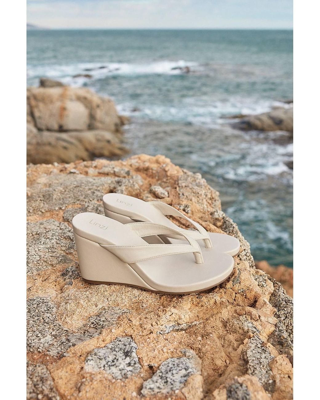 Linzi Natural Joia Wedge Mules