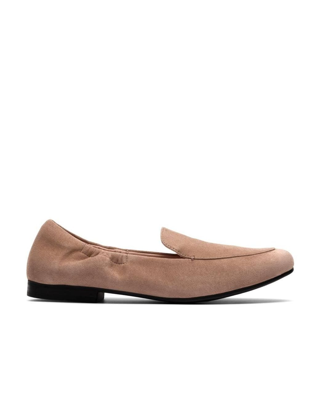 Clarks Brown Tamna Pure Mushroom Suede Loafers, Slip Ons