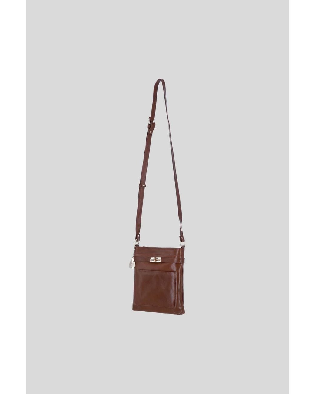 Ashwood Leather Brown Real Leather Crossbody Bag W/ Adjustable Strap