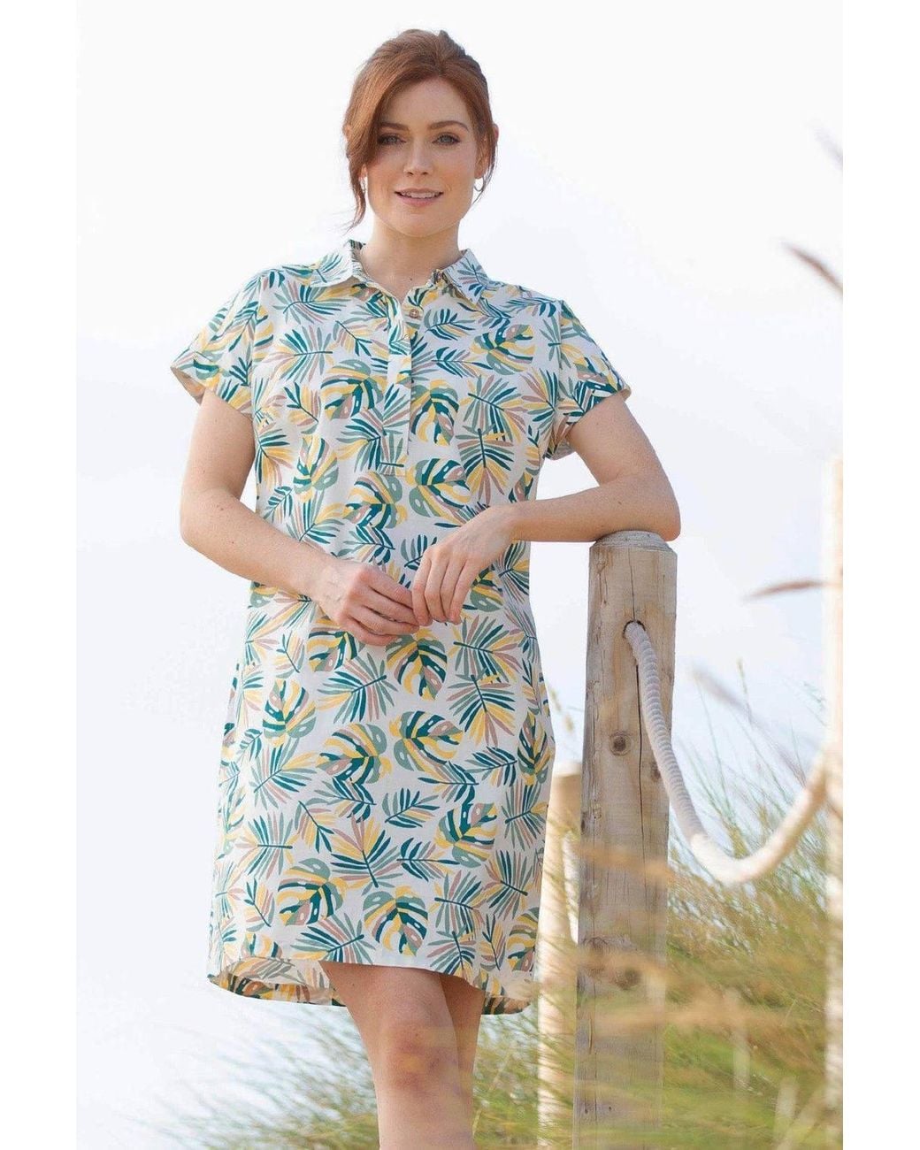 Kite Blue Chettle Slub Weave Dress