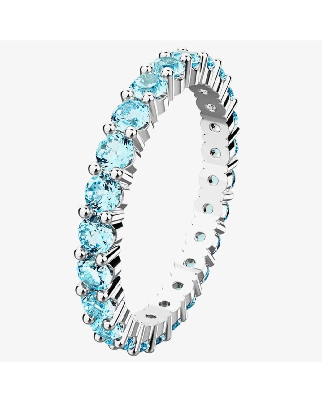 Swarovski Blue Matrix Cubic Zirconia Full Eternity Ring 5658671 58 (Q 1/4)