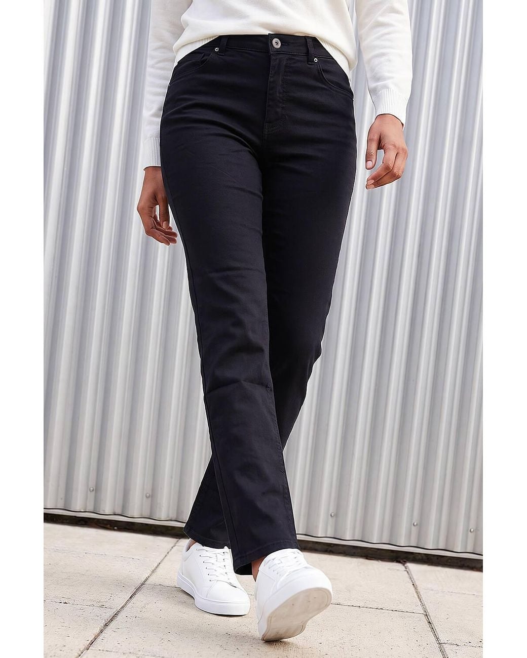 Roman Black Slim Leg Stretch Jeans