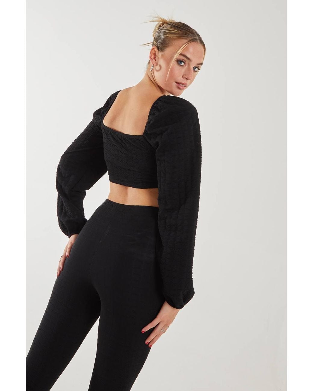 Pink Vanilla Black Bubble Long Sleeve Top