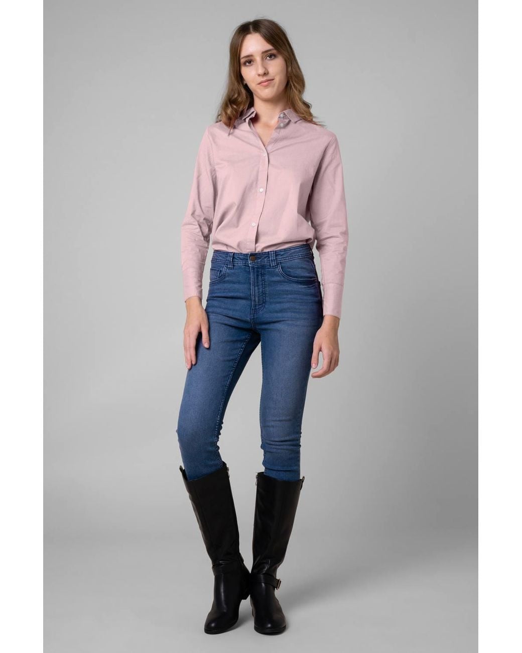 Enorsia Natural Long Sleeve Work Shirt
