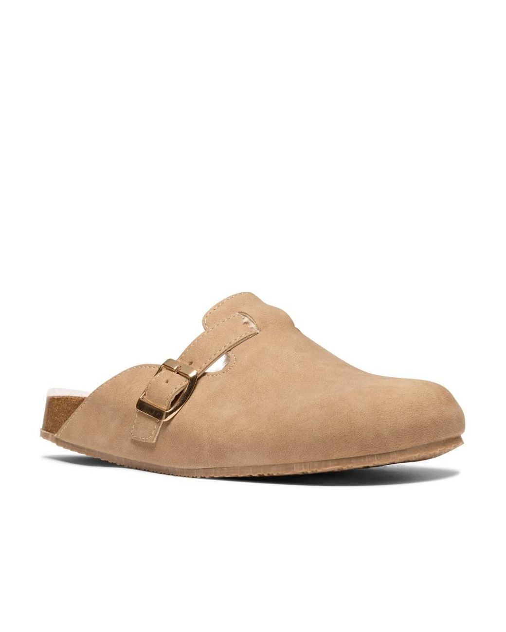 Clarks Natural Fira Clog Sand Slip Ons, Slippers