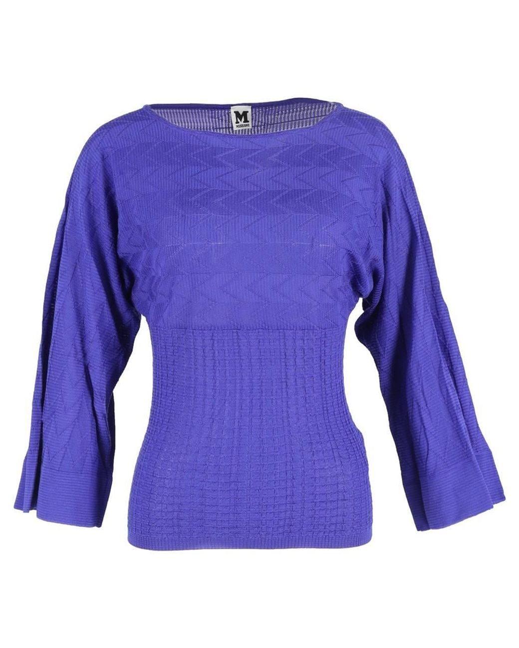 Missoni Purple Preloved Quarter Sleeve Top