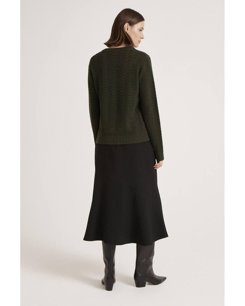 Finery London Black Nova Round Neck Knitted Jumper