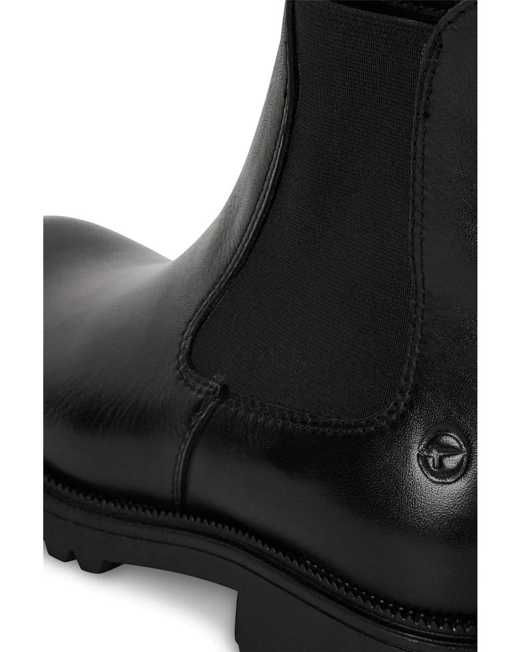 Infinity Leather Black Tamaris Leather Classic High Chelsea Ankle Boots