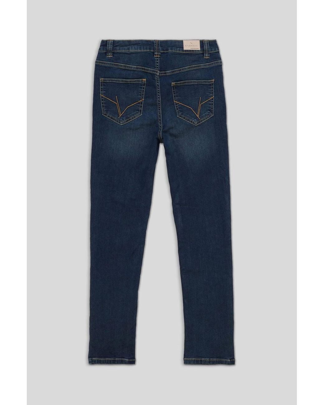 Enorsia Blue High Waist Slim Fit Jeans