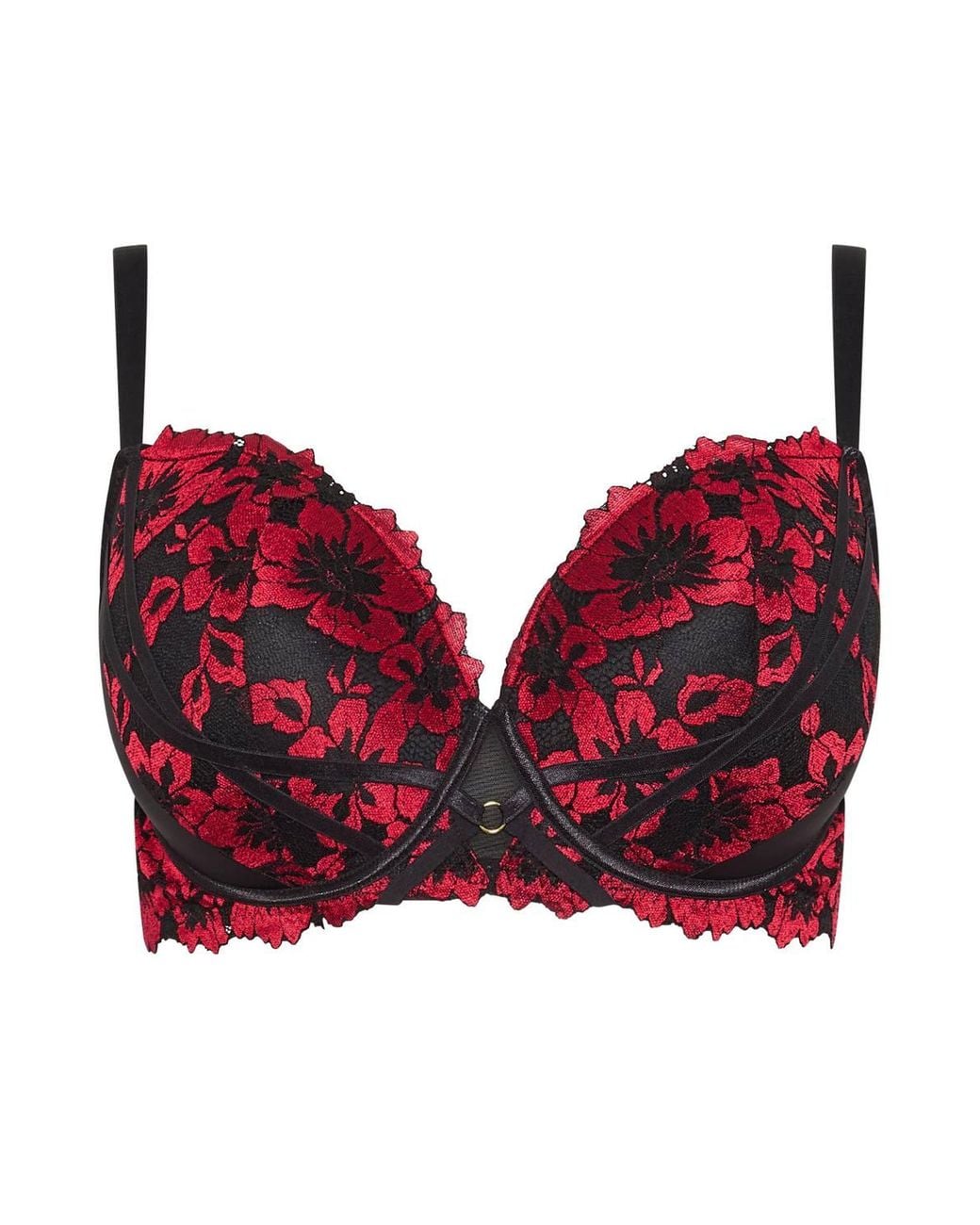 Yours Black Lace Underwired Bra