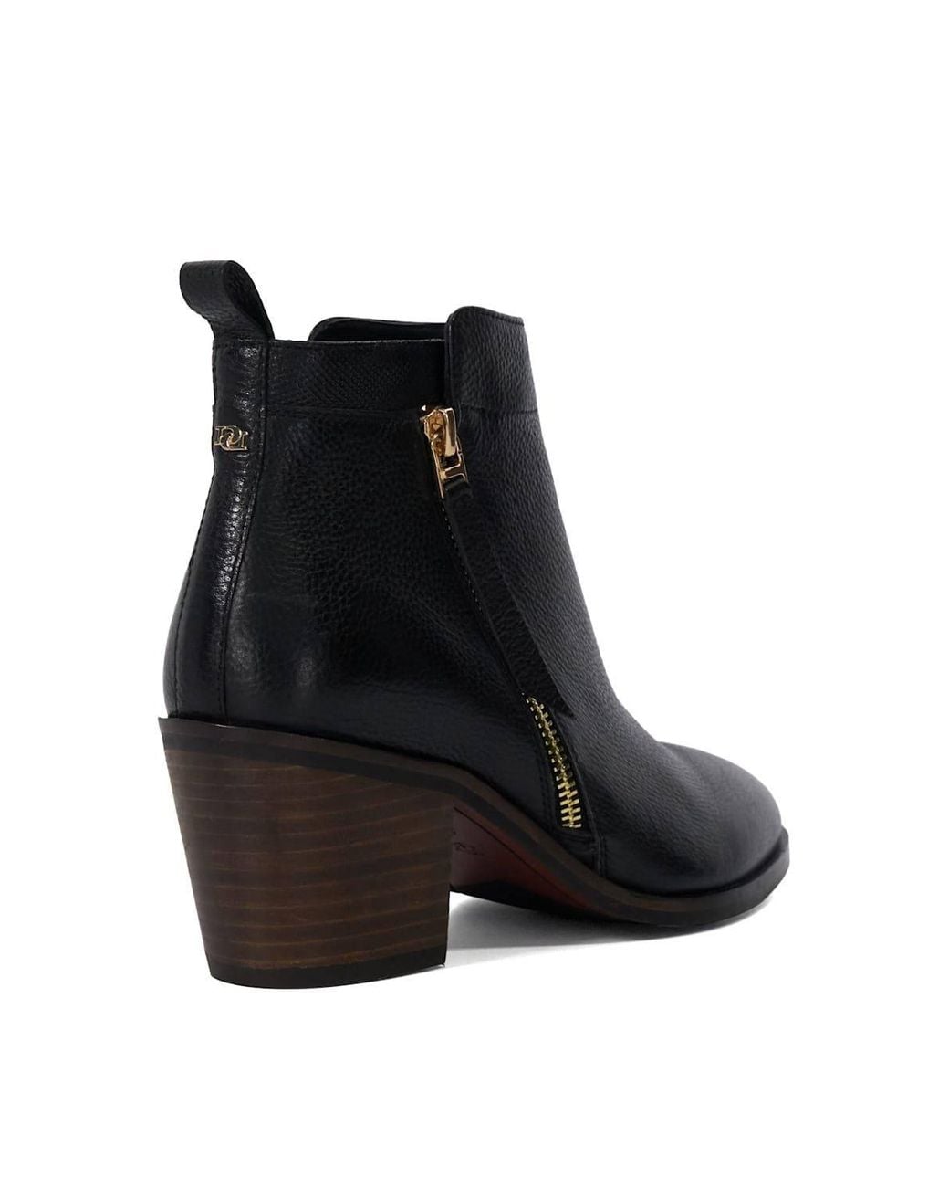 Dune Black Wide Fit 'Paicing' Leather Ankle Boots