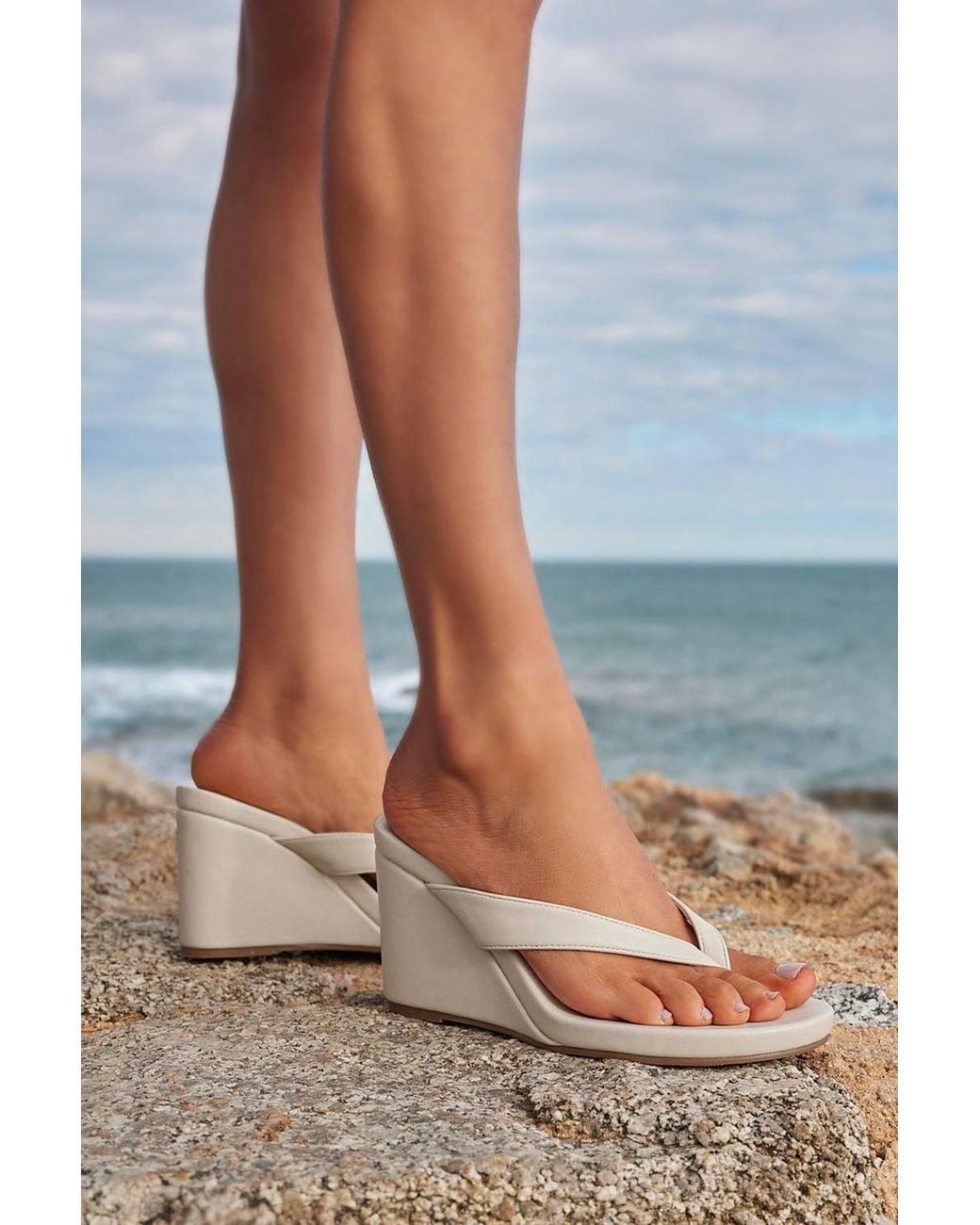 Linzi Natural Joia Wedge Mules