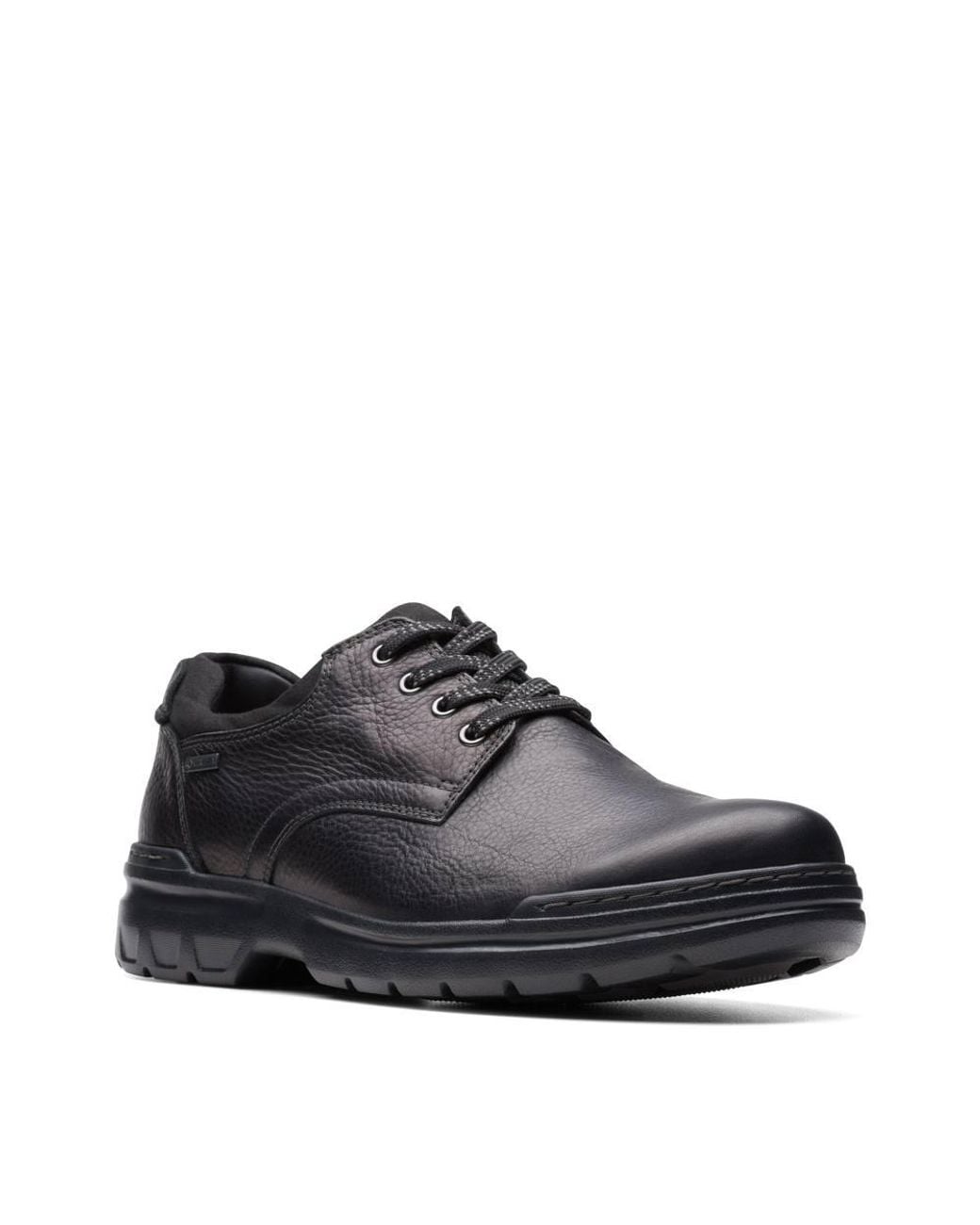 Clarks Black Rockie Walk Gore-Tex Leather Derby Shoes, Lace Up for men
