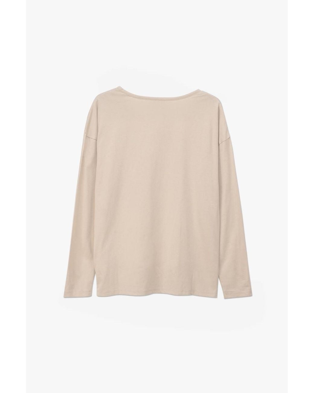 Enorsia Pink Crew Neck Long Sleeve T-Shirt