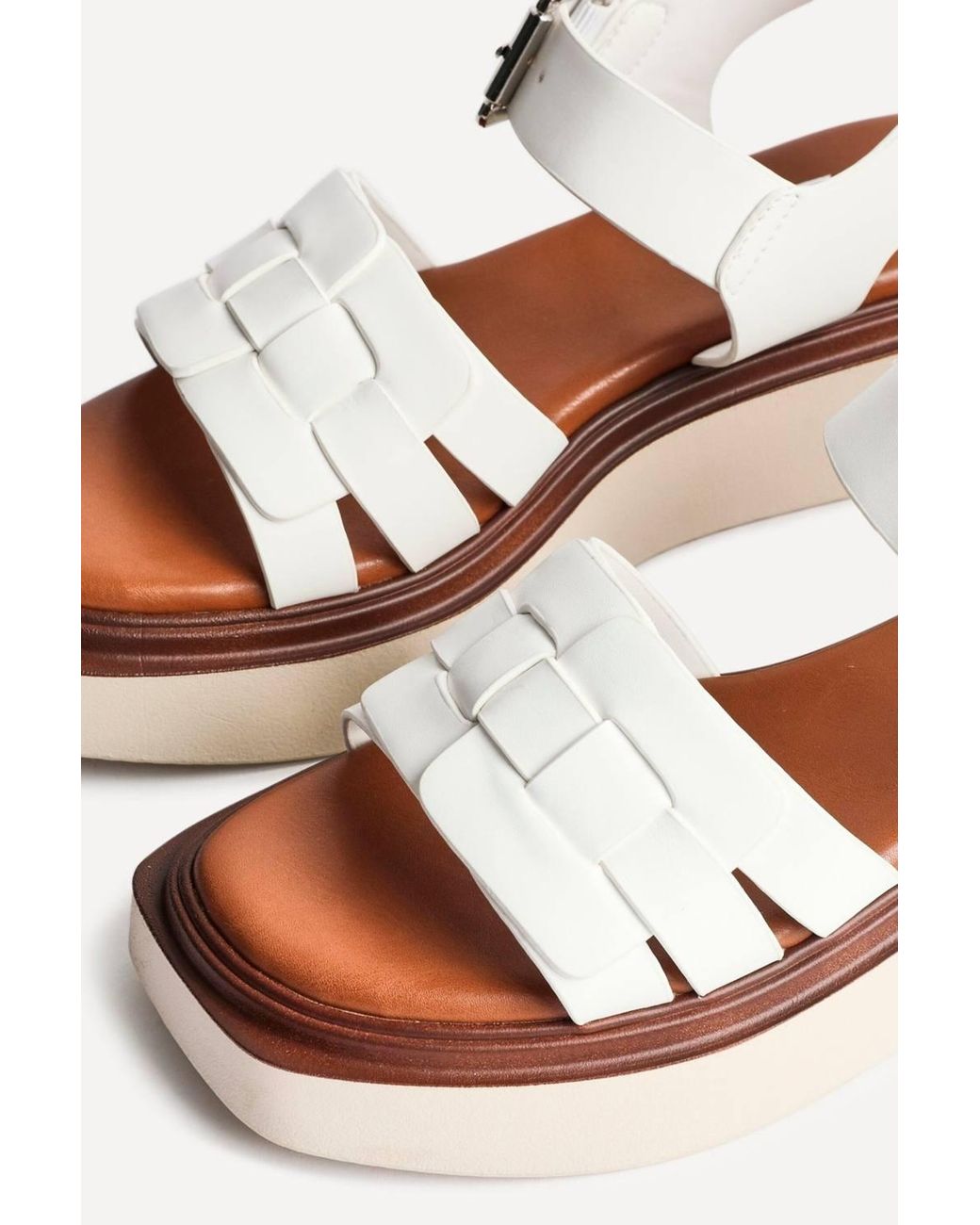 Linzi White Zuri Flatform Sandals