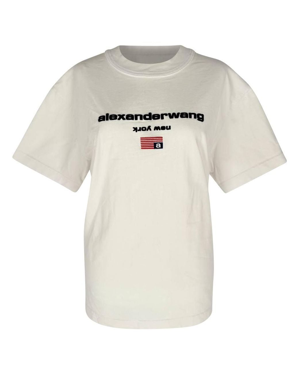 Alexander Wang Natural Preloved Logo Graphic T-Shirt