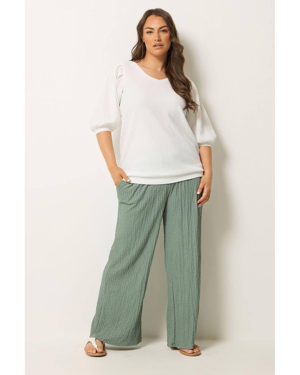 Yours White Puff Sleeve Top