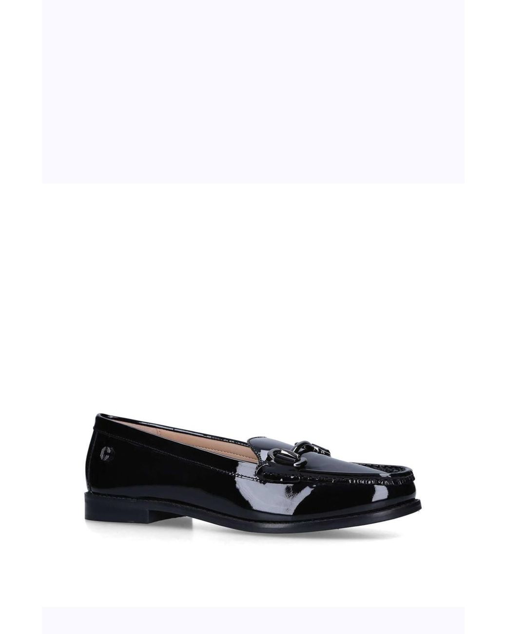 Carvela Kurt Geiger Black 'Snap' Leather Patent Flats