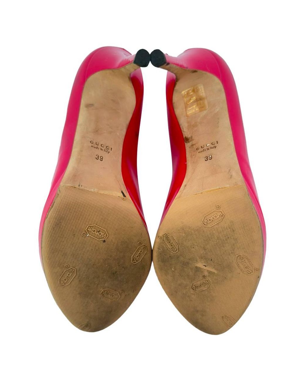 Gucci Red Preloved New Hollywood Horsebit Peep Toe Pumps