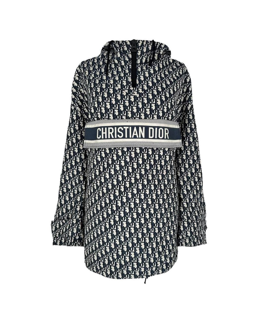 Dior Black Preloved Oblique Hooded Anorak Jacket