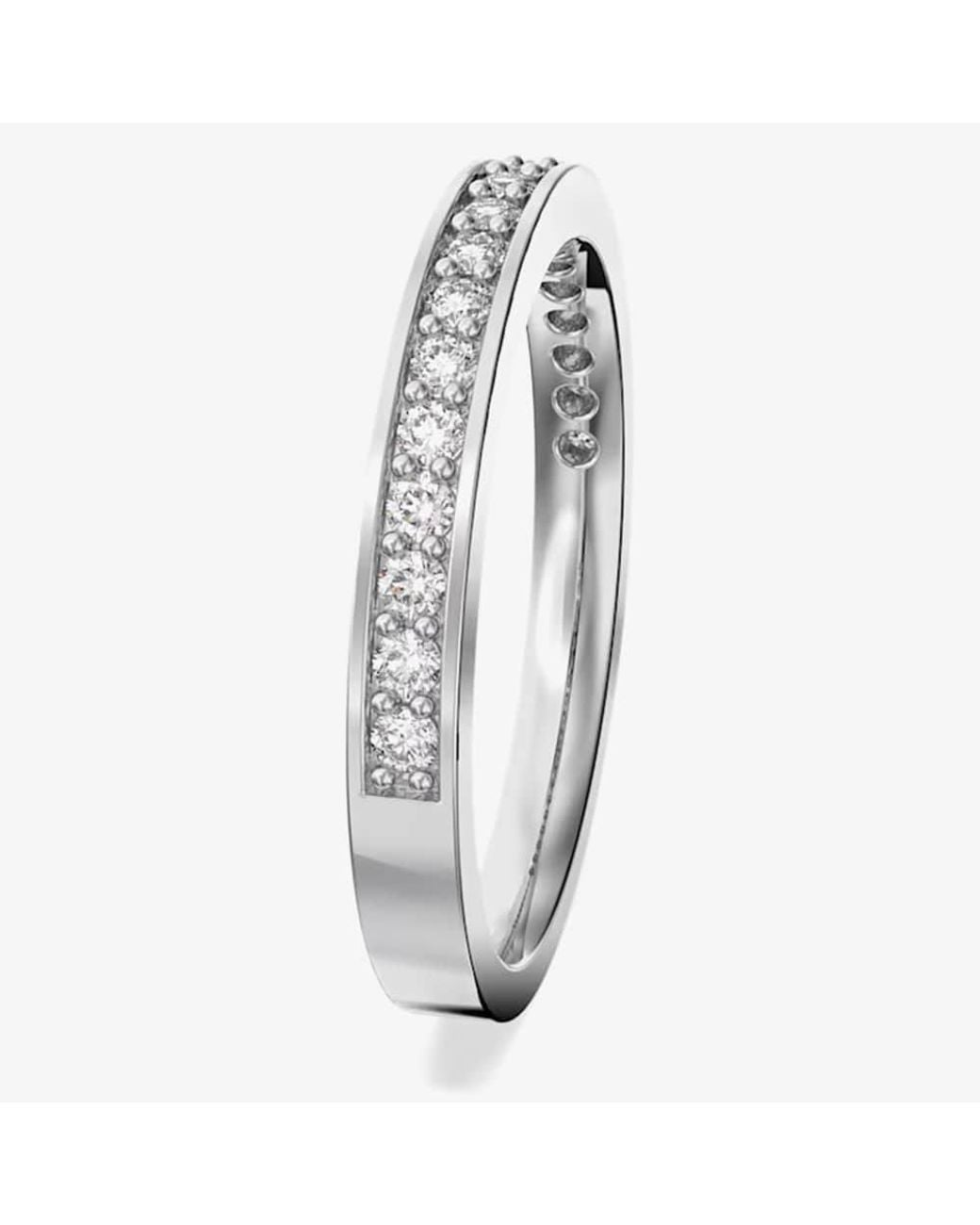 Swarovski Metallic Rare Clear Crystal Channel Half Eternity Ring 112106 58 (Q 1/4)