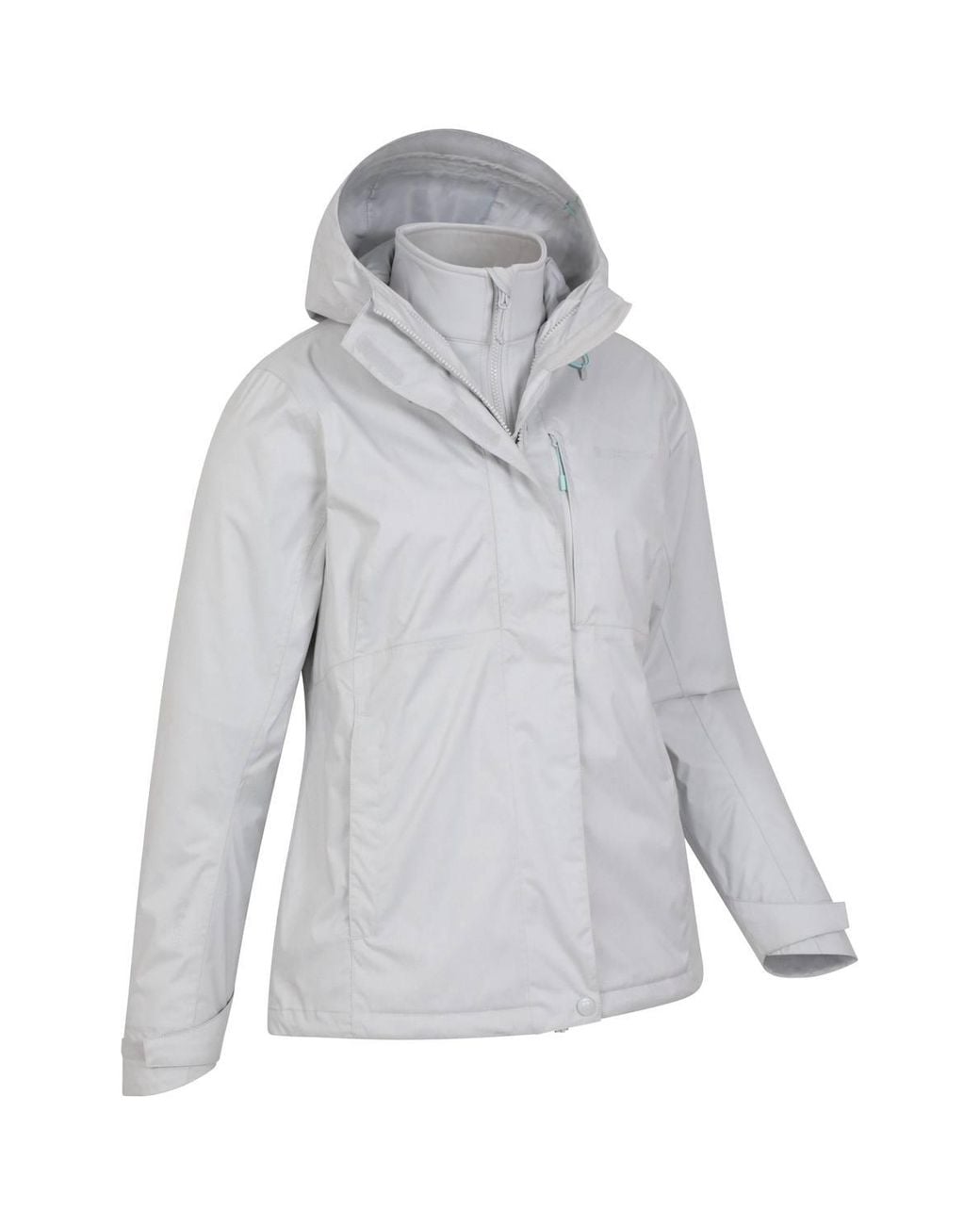 Mountain Warehouse Gray 'Whirlwind' Waterproof Adjustable Hood Softshell Inner Jacket