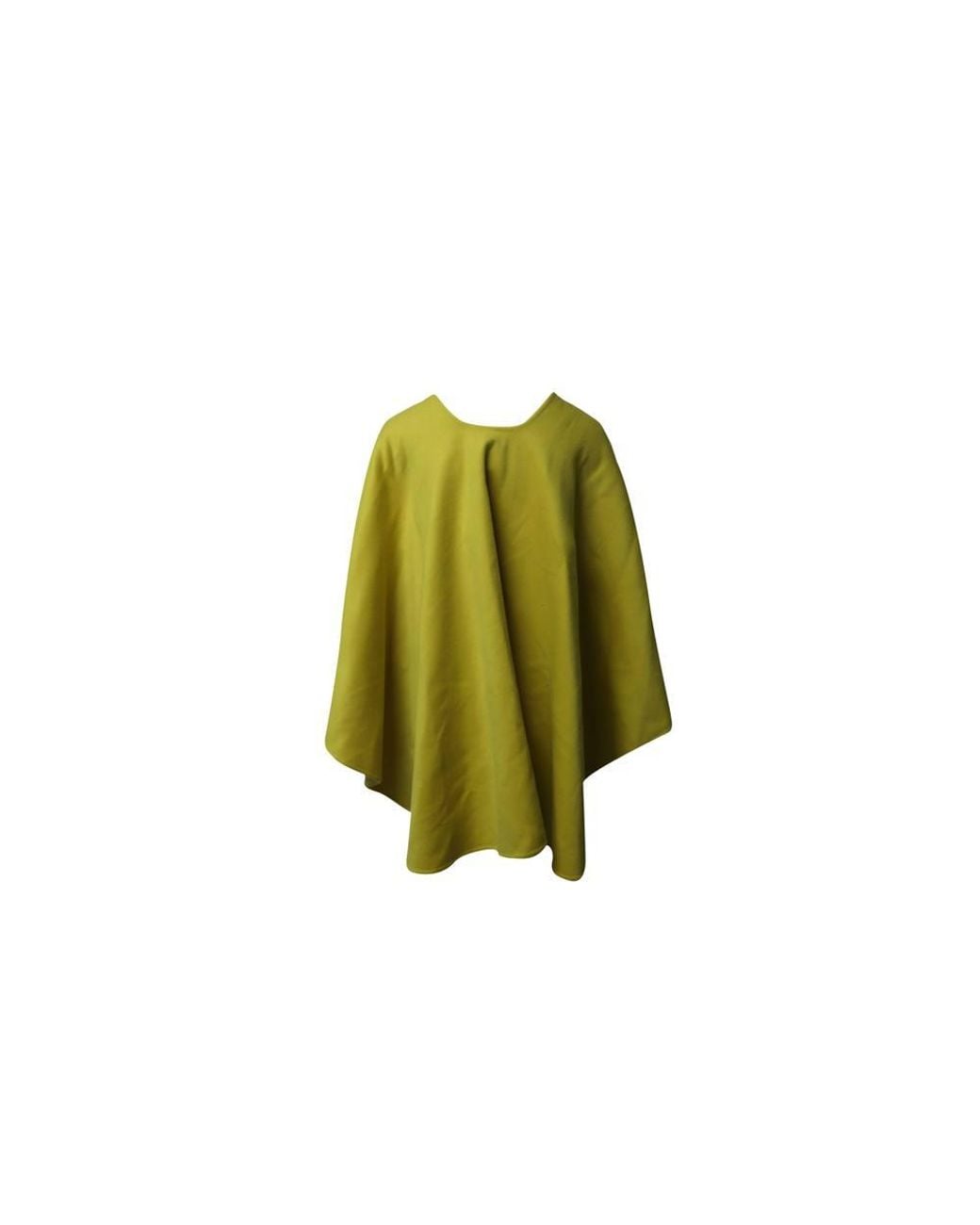 Ermanno Scervino Green Preloved Wide Sleeve Cape-Coat Wool